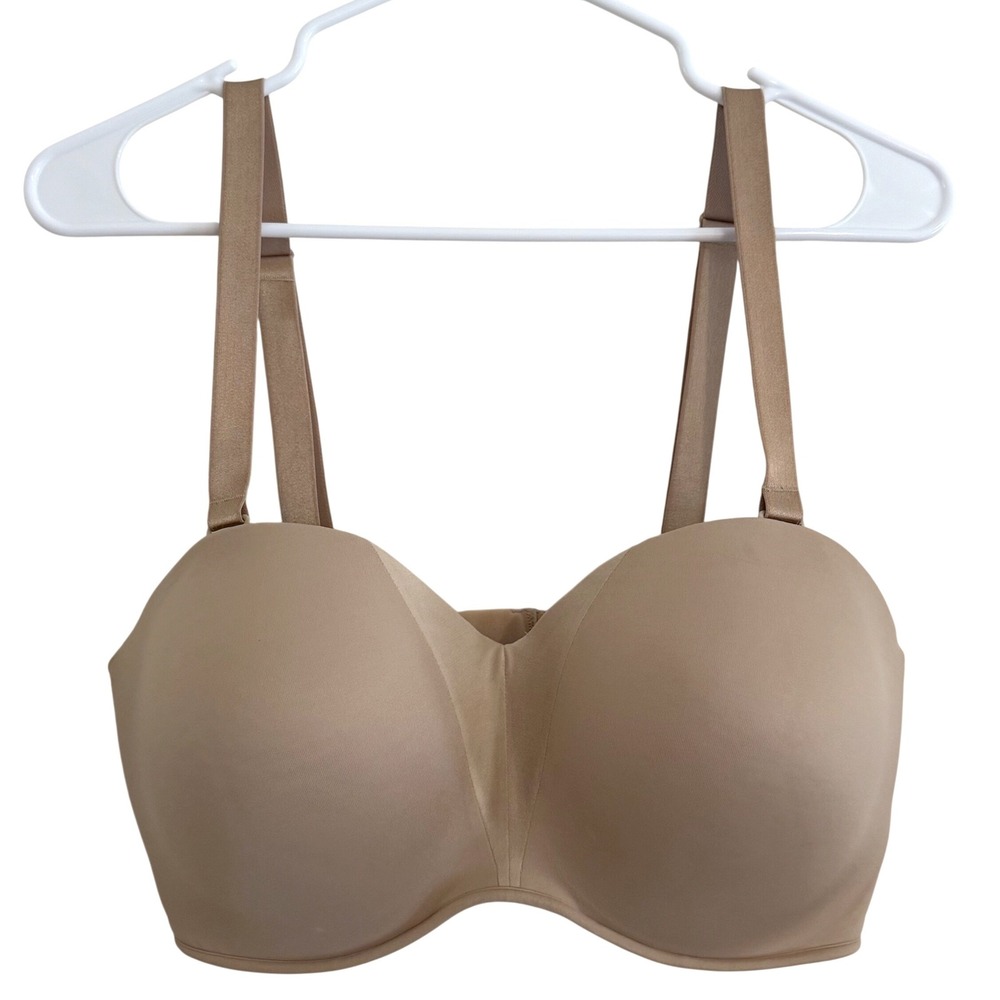 Soma Stunning Starlet Strapless Convertible Bra Nude Beige 38DDD‎